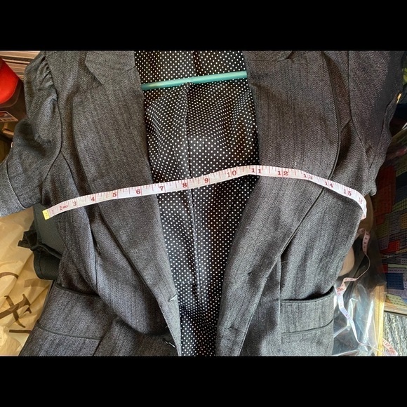 Maurices short sleeve blazer polka dot lining sz M - Picture 7 of 7